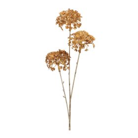 Golden Hydrangea Stem (Set of 12) 28"H Polyester