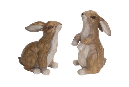 Rabbit(Set of 2) 9.5"H, 11"H Polystone