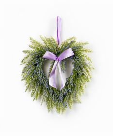 Lavender Heart Wreath (Set of 2) Twig/Plastic 10"