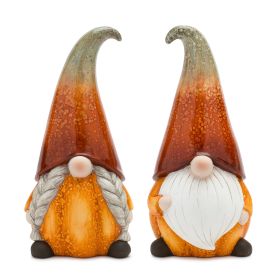 Pumpkin Gnome (Set of 2) 11.5"H Terra Cotta