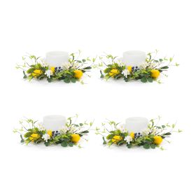 Lemon Candle Ring (Set of 4) 19"D Polyester (Fits a 6" Candle)