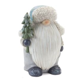 Gnome w/Tree (Set of 2) 8.25"H Resin