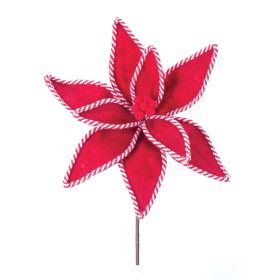 Poinsettia Stem (Set of 6) 25"H Polyester