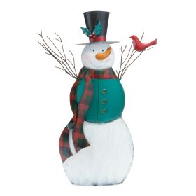 Snowman w/Bird 18.25"L x 26.25"H Iron