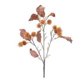 Fall Leaf and Pod Spray (Set of 6) 27"H Polyester