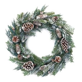 Pine and Cone Wreath 26"D Plastic