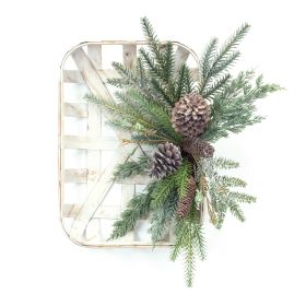 Pine and Cone Design 16.5"L x 20.5"H Plastic