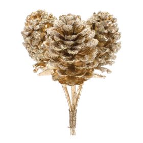 Pine Cone Bundle (Set of 6) 10.5"H Plastic