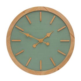 Wall Clock 24"D Wood