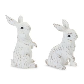 Bunny (Set of 2) 6"H, 7.5"H Resin