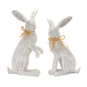 Rabbit (Set of 2) 15.25"H, 17.75"H Resin