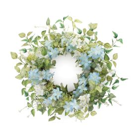 Mini Blossom Wreath 23"D Polyester