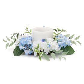 Mixed Floral Candle Ring 8"D Polyester (Fits a 6" Candle)