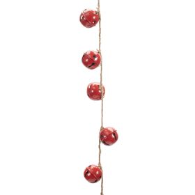 Sleigh Bell Garland (Set of 2) 38"L Metal/Rope