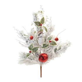 Flocked Pine Spray (Set of 2) 28.5"H PVC