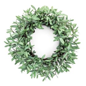 Olive Leaf Wreath 28"D Polyester/Twig