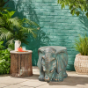 Elephant Garden Stool, Copper Patina [Lots of scene pictures]