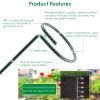 10Pcs Plant Support Stakes Garden Flower Single Stem Support Stake Iron Plant Cage Support Ring