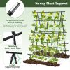 A-Frame Garden Cucumber Trellis with Netting for Climbing Plants Outdoor