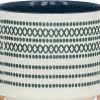 CERAMIC 10" PLANTER ON STANDW/ DOTS, BLUE