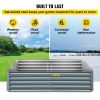 VEVOR Galvanized Raised Garden Bed, 80" x 40" x 19" Metal Planter Box, Gray Steel Plant Raised Garden Bed Kit, Planter Boxes Outdoor for Growing Veget