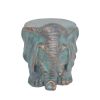 Elephant Garden Stool, Copper Patina [Lots of scene pictures]