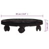 Plant Trolleys with Wheels 5 pcs Diameter 11.8" Black 374.8 lb