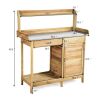 Outdoor Garden Wooden Work Station Potting Bench