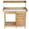 Outdoor Garden Wooden Work Station Potting Bench