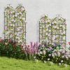 2 Pack 71 x 20 Inch Metal Garden Trellis for Climbing Plants