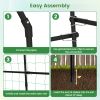 7.5 Feet Garden Arch Trellis with PE Coated Metal Structure