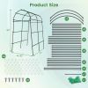 7.5 Feet Garden Arch Trellis with PE Coated Metal Structure