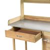 Outdoor Garden Wooden Work Station Potting Bench