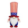 4th of July Patriotic Gnome Decorations;  Mr & Mrs USA Swedish Tomte Gnomes Plush Table Ornaments