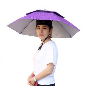 Quick Shade Personal Umbrella Hat (Color: Purple)