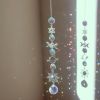 1pc; Colorful Crystals Suncatcher Hanging Sun Catcher With Chain Pendant Ornament Crystal Balls For Window Home Garden Christmas Day Party Wedding Dec